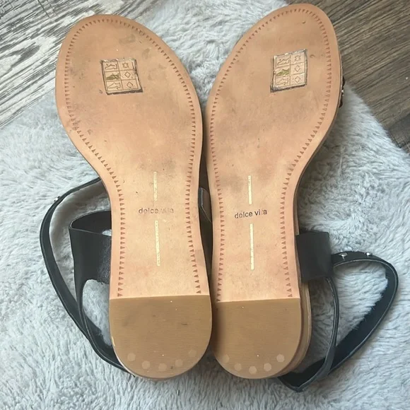 Dolce Vita “Prim” Black studded sandals - Picture 4 of 6